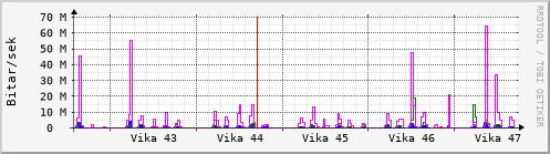 Sustu vikur Graph