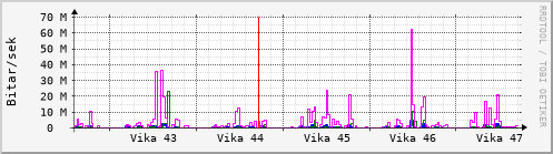 Sustu vikur Graph