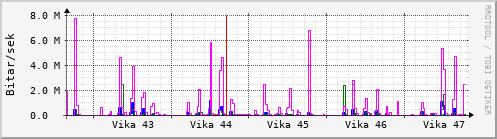 Sustu vikur Graph